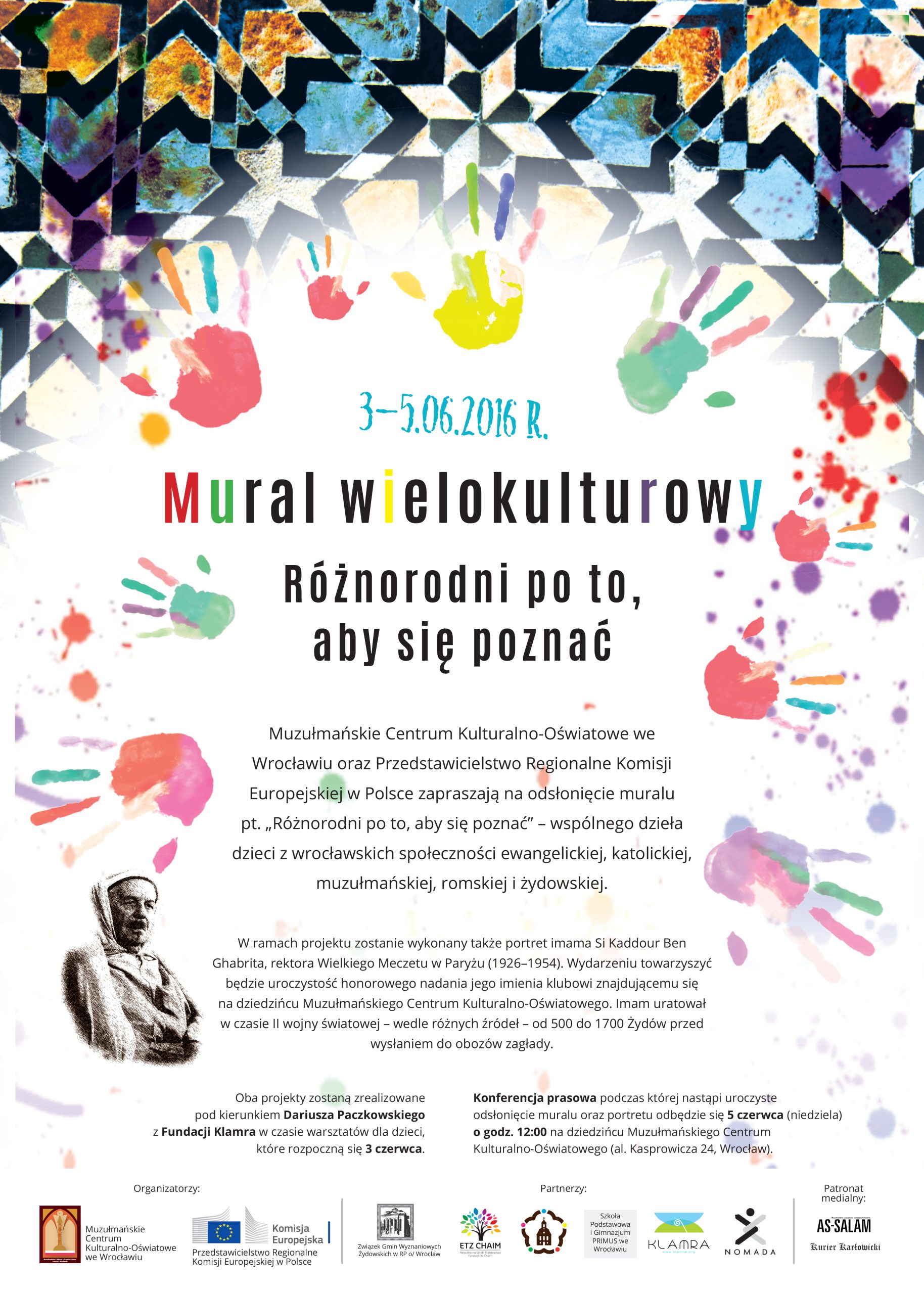 Mural wielokulturowy – Różnorodni po&nbsp;to, aby się poznać, 03 – 05.06.16